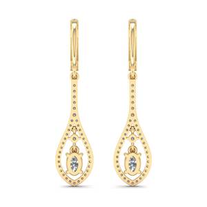 Boucles d'oreilles REYES personnalisées en argent sterling 925 avec moissanite VVS pour femmes, bijoux de haute qualité en or jaune 14 carats pour mariage et soirée - Product Image 4