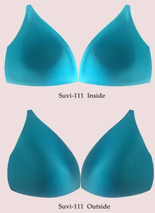 <b>Padded</b> Gown Bra Cups - Suvi 01 Inside Outside Blue Fusible Nonwoven Medium Weight Women <b>Underwear</b> Lightweight fusible bra cups - Product Image 1