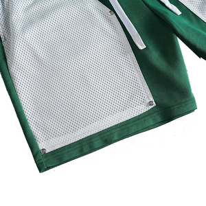 2026 Custom High Quality Solid Vintage Breathable Double <b>Layer</b> Mesh Shorts for Men 100% Cotton Shorts For Men - Product Image 4