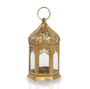 Linterna de Metal negro mate árabe para decoración del hogar artesanía de hierro hecha a mano con estilo Ins para bodas y Navidad - Product Image 4