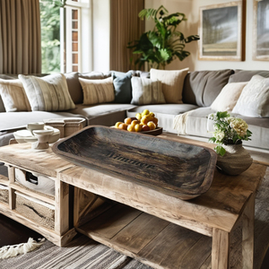 ชามใส่แป้งสวดภาวนาสีดำขนาดกลางชามใส่แป้งแกะสลักด้วยมือของตกแต่งบ้านที่วางตรงกลางของตกแต่งโบสถ์ของขวัญที่แกะสลักด้วยไม้มะม่วง - Product Image 2