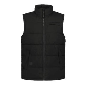 Fashion Winter <b>Black</b> Color Plus Size Plaid Stand Collar Quilted Waterproof Down Gilet Bubble Puffer <b>Waistcoat</b> - Product Image 1