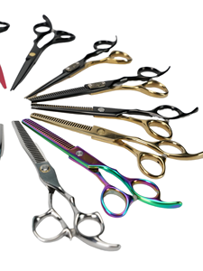Ciseaux de coiffure 6'' en acier inoxydable JP, ensemble de ciseaux de barbier professionnels pour la coupe de cheveux, avec sac inclus - Product Image 5