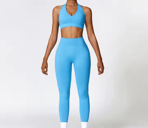 Nuevo Conjunto de Yoga Personalizado para Mujer, Ropa de Yoga para Pilates, Conjunto de Yoga Transpirable de Secado Rápido sin Costuras - Product Image 1