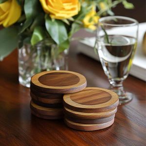 Eco Friendly Wooden Coaster Drink <b>Mat</b> Reusable Drink <b>Mat</b> Heat Resistant for Modern Home Cafe <b>Bar</b> Available At Reasonable Price - Product Image 6