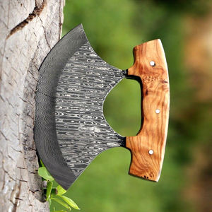 Cuchillos Ulu de Acero de Damasco Hechos a Mano, Esenciales para la Cocina, Cuchillos Ulu de Acero de Damasco de Corte Preciso - Product Image 4