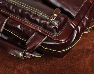 Premium Cowhide Leather <b>Backpack</b> <b>Waterproof</b> Anti-Theft Vintage Laptop Rucksack Travel Edition LBP-0337 - Product Image 6
