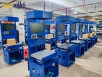 Nouveau système DWS intégré : Machine de pesage dynamique des colis et de lecture de codes-barres, capacité de 2400 pièces/heure, garantie 1 an pour entrepôt