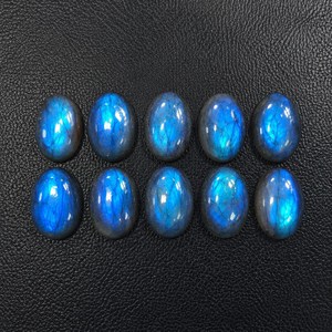 ลาบราดอไรต์สีน้ำเงินธรรมชาติ 8x10 มม. 13x18 มม. พลอยคาโบชอง งานแฮนด์เมด รับรองโดยบุคคลที่สาม สีเล่นแสงสวยงาม ขัดเงา คุณภาพสูง Ff - Product Image 3