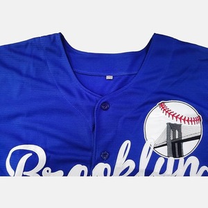Maillots de baseball Hip Hop, chemises à design brodé, imprimées, respirantes, écologiques, anti-bactériennes, haute qualité - Product Image 4