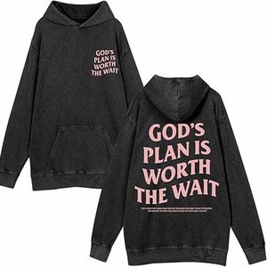 Sweat à capuche God's Plan Is Worth College Campus personnalisé avec broderie en twill et chenille, en molleton de coton, pour hommes, femmes et jeunes - Product Image 2
