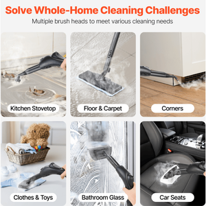 Potente Pulitore a Vapore Multifunzione da 1,5L con 27 Accessori, Serbatoio d'Acqua da 51 Once e Cavo di Alimentazione Esteso - Product Image 4