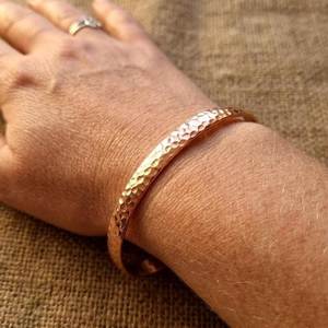 Custom Copper <b>Bracelet</b> with Adjustable Open End Style Comfortable Accessory for Men and Women - Product Image 2