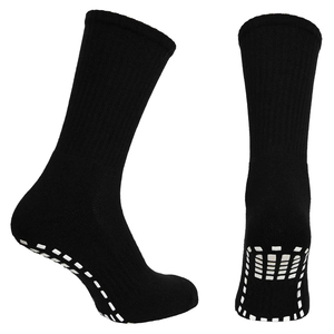 Men's <b>Black</b> Crew <b>Socks</b> Anti-Slip Knitted Cotton Spandex Sports <b>Socks</b> Summer Standard Thickness Solid Pattern Regular Style - Product Image 6