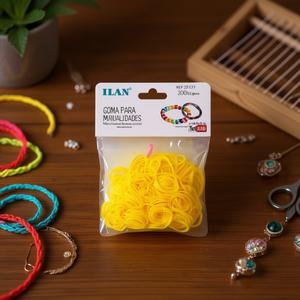 Elastici gialli da 300 pezzi per artigianato e creazione di gioielli - Product Image 2