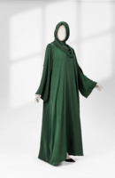 Robe islamique respirante et douce pour femmes musulmanes, abaya de haute qualité à manches longues, hijab tendance, taille plus, tenue traditionnelle musulmane pour femmes