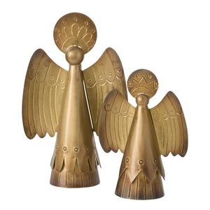 Adorno de regalo elegante con superficie de madera y metal para decoración festiva, como adorno de estante o para decoración del hogar, ideal para regalar. - Product Image 3
