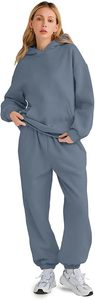 Conjunto de Sudadera con Capucha Oversize y Pantalones de Chándal de Forro Polar Premium para Mujer, Conjunto Deportivo de Sudadera con Capucha y Pantalones de Chándal para Mujer - Product Image 2