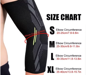 Manga de compresión para codo, soporte transpirable de punto con almohadilla de silicona, soporte ajustable para codo de tenista - Product Image 6