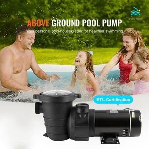 Bomba para Piscina de 1 HP, 80 GPM, Velocidad Única, 120V, 3450 RPM, 36 pies Máx. Bomba de Agua para Piscina Elevada con Alcance Máximo de 36 pies Elevación de Cabeza - Product Image 2