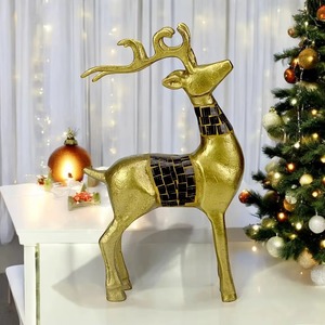 Statue de cerf en laiton la plus vendue, figurine décorative d'animal pour la maison, le bureau et les espaces de vie, disponible au meilleur prix - Product Image 6