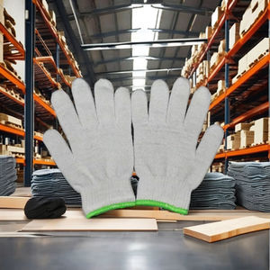TM Guantes DE SEGURIDAD blancos naturales Durable Resistente al frío Uso general Algodón Poliéster Sin costuras Talla única Fabricado en Hanoi - Product Image 1