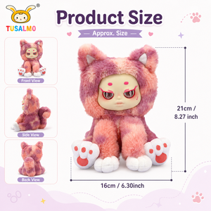 TUSALMO Super Soft <strong>Kitty</strong> Stuffed Animal 8.27 Inch, 3D Eyes PP Cotton High-density Flannel Comforting Plush Doll Gift - Product Image 2