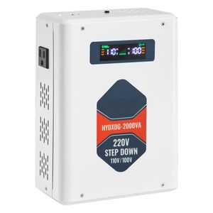 Convertitore di Tensione Industriale 2000VA, Trasformatore 220V/110V, 2 Prese US, USB, Potenza Nominale 1000W, Ingresso 120V AC, Uscita - Product Image 1