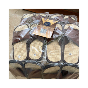 VietChoice Claquettes en paille à bout ouvert respirantes pour l'été, pantoufles d'intérieur à motif uni, fabriquées au Vietnam - Product Image 6