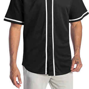 Unique Quality Solid Color Men's Baseball Jersey Short Sleeve Sublimated Printed Breathable Polyester Sport Wear Baseball Jersey - Product Image 4