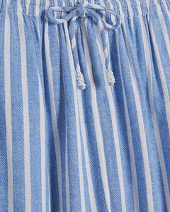 Ensemble de détente pour femme en tissu régulier 100 % coton à rayures, séchage rapide, vêtements d'été, chemise boutonnée et pantalon - Product Image 6