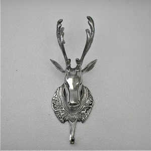 Cervi a tema grandi ganci appendiabiti decorazione per la casa testa di <span class=keywords><strong>cervo</strong></span> in alluminio gancio in metallo fusione statuetta modello - Product Image 4