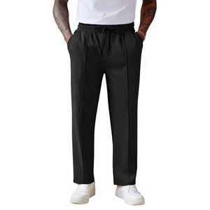 Stonefield Men's 100% Cotton Canvas Acid Wash Wide Leg <b>Trouser</b>-Summer Fashion - Product Image 1