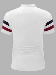 T-shirts de sport personnalisés pour hommes, col rond, manches courtes, pull en tricot, coton, séchage rapide, respirant, impression numérique couleur - Product Image 2