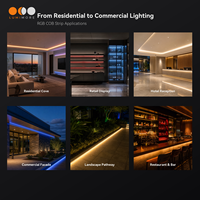 Bande LED multicolore 768 LED 840 LED 1134 LED COB RGB, bande lumineuse LED RGB 24V pour éclairage intérieur de voiture et décoration