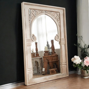 Grand miroir mural classique en bois sculpté, pleine longueur, utilisé dans les salons et les magasins de vêtements, à prix de gros - Product Image 5