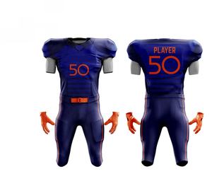 Ensemble d'uniformes de football américain sublimé 100% polyester tissu spandex manches courtes maillot grande taille fabriqué au Pakistan - Product Image 4