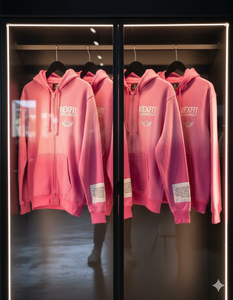 เสื้อฮู้ดปักลาย งานปักคุณภาพเยี่ยม ตัดเย็บประณีต สไตล์ดิสเทรส ไหล่ตก ซิปหน้า สินค้าขายดี MOQ ต่ำ สีซีดแบบซันเฟด - Product Image 5