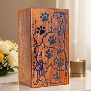Premium Wooden Burial Urn for Cremated Remains Personalized Wooden Memorial Box Urn by AYAANS - Product Image 1