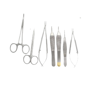 Kit d'instruments chirurgicaux ophtalmiques professionnels pour blepharoplastie, en acier inoxydable, réutilisable, pour la chirurgie des paupières - Product Image 4