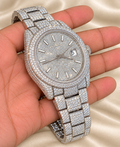 นาฬิกาควอตซ์หรูหรา Raj Gems สายสแตนเลส หน้าปัดแสดงวันที่ แบบอนาล็อก สำหรับทุกเพศ ขนาด 41 มม. สายขนาด 20 มม. กันน้ำ 3 บาร์ กระจก - Product Image 5