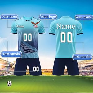 Camisetas de Fútbol Personalizadas para Hombres, Mujeres, Niños, Uniformes de Entrenamiento para Adultos con Nombre, Número y Logotipo - Product Image 6