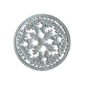 Geometric Mandala Round Wooden <b>Trivet</b> Hollow Out Wood Hot Pad Heat Resistant Dining Coaster Kitchen Pot Stand - Product Image 6