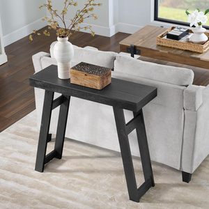 Solid <b>Wood</b> Console <b>Table</b> Modern Farmhouse <b>Small</b> Entryway <b>Table</b> - Easy Assembly Living Room Furniture for Behind The Couch - Product Image 1