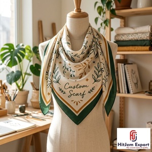 Pañuelo Cuadrado Personalizado de Primera Calidad con Impresión, Tacto de Seda Suave, Chal de Moda, Servicio de Fabricante Textil de Marca Privada OEM ODM - Product Image 5
