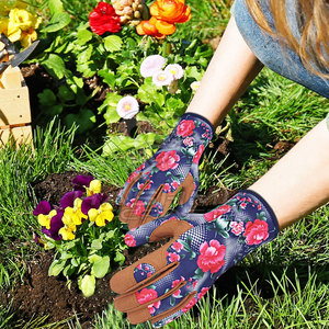 High Quality Comfortable Safety Leather Gardening <b>Gloves</b> For All Day Outdoor Gardening And Yard Work - Product Image 5
