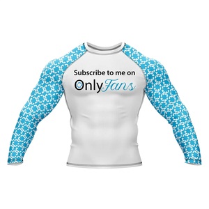 White and Black BJJ Professional Training Men Women Kingz Rash Guard Ranked Short <b>Sleeve</b> Rashguard - Product Image 1