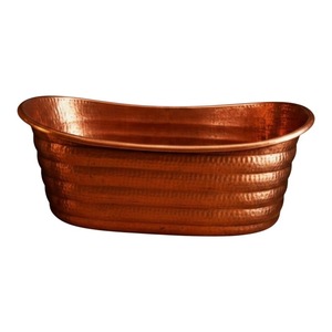 Modern Handmade Freestanding Copper Bathtub with Single Bowl for Luxury <b>Bathroom</b> Comfort Buy Direct From Supplier - Product Image 3