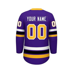 Jersey de Hockey sobre Hielo Personalizado para Hombre, Manga Larga, Secado Rápido, Antibacterial, Transpirable, Estampado, Personalizable, Ecológico, Precio Económico - Product Image 3