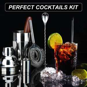 Ensemble de shakers à cocktails professionnels de qualité supérieure, écologiques, modernes, en acier inoxydable, faits à la main, durables, kit d'outils de bar personnalisés - Product Image 4